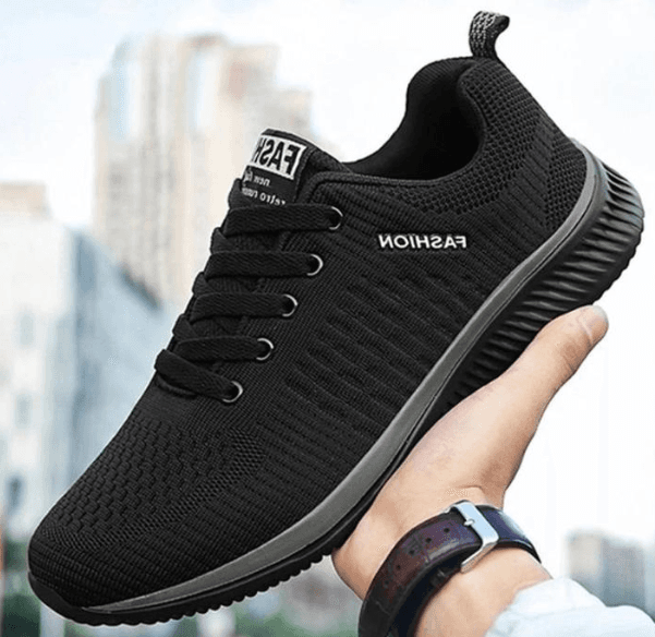 Athletic Comfort Black Sports Shoe